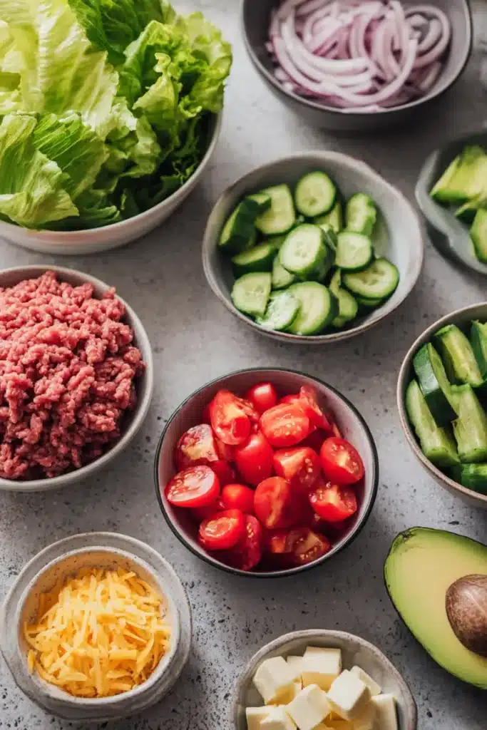 u2433972119 Ingredients for Healthy Burger Bowl Recipe for Di eceab6f5 d695 49f2 b721 41e7be2aa73d 0