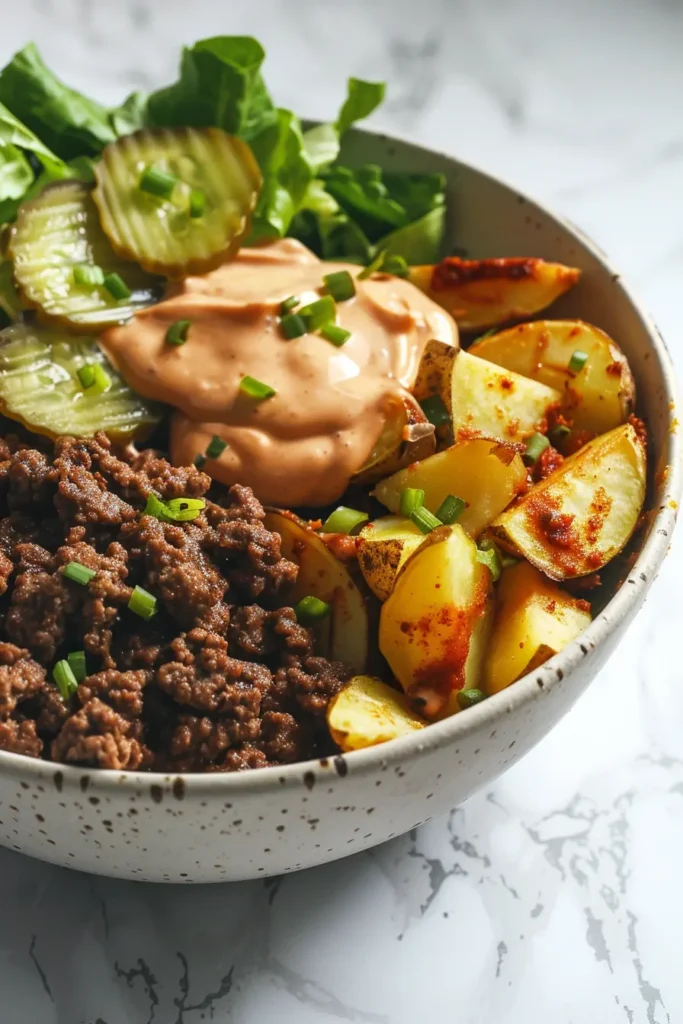 u2433972119 healthy burger bowl with seasoned ground beef and 035d058e fd6b 4bb0 ac35 abf7a332eec5 0