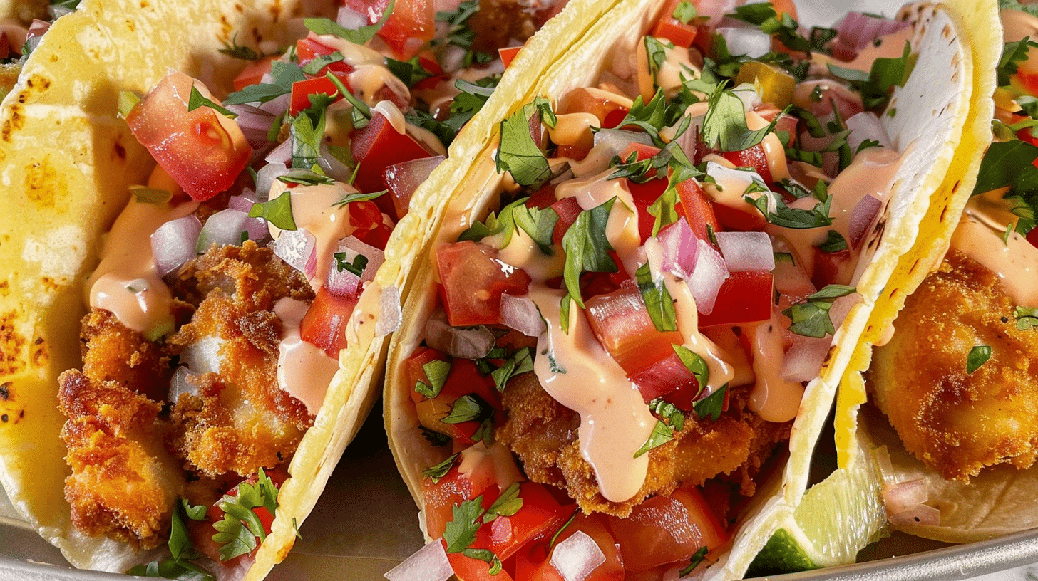 Crispy Fish Tacos with Sweet Potato Mash
