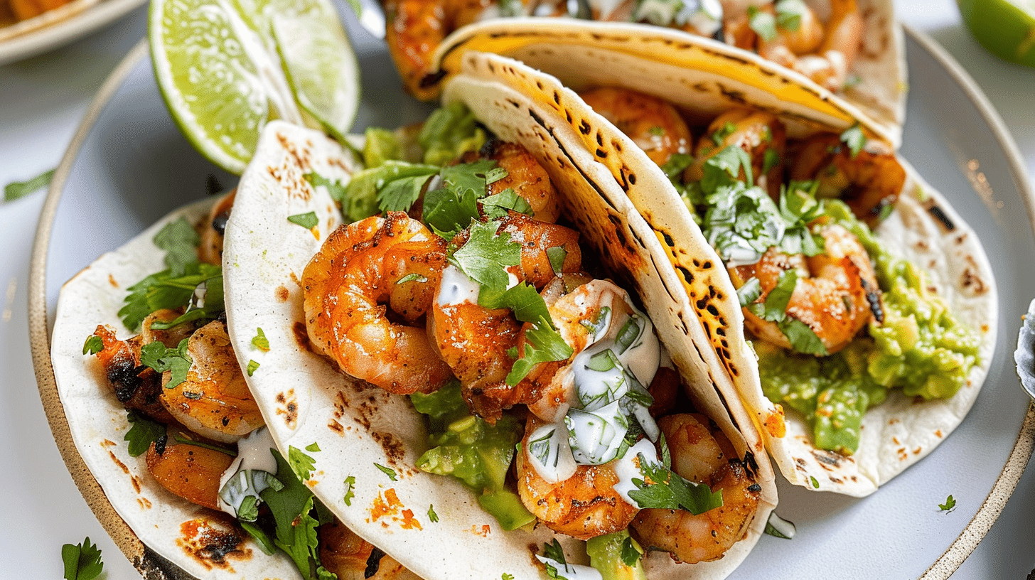 Shrimp Tacos with Avocado Salsa