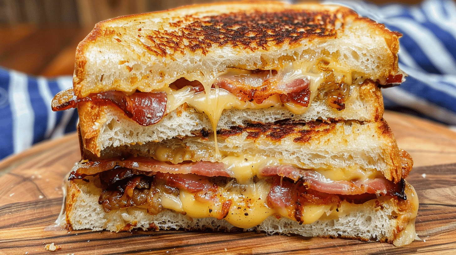 Grilled Cheese with Rich Bacon Flavor