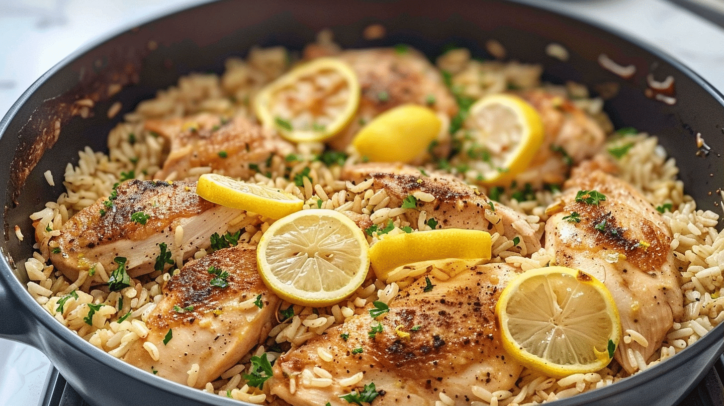 Lemon Chicken Rice Skillet: A Zesty One-Pan Meal