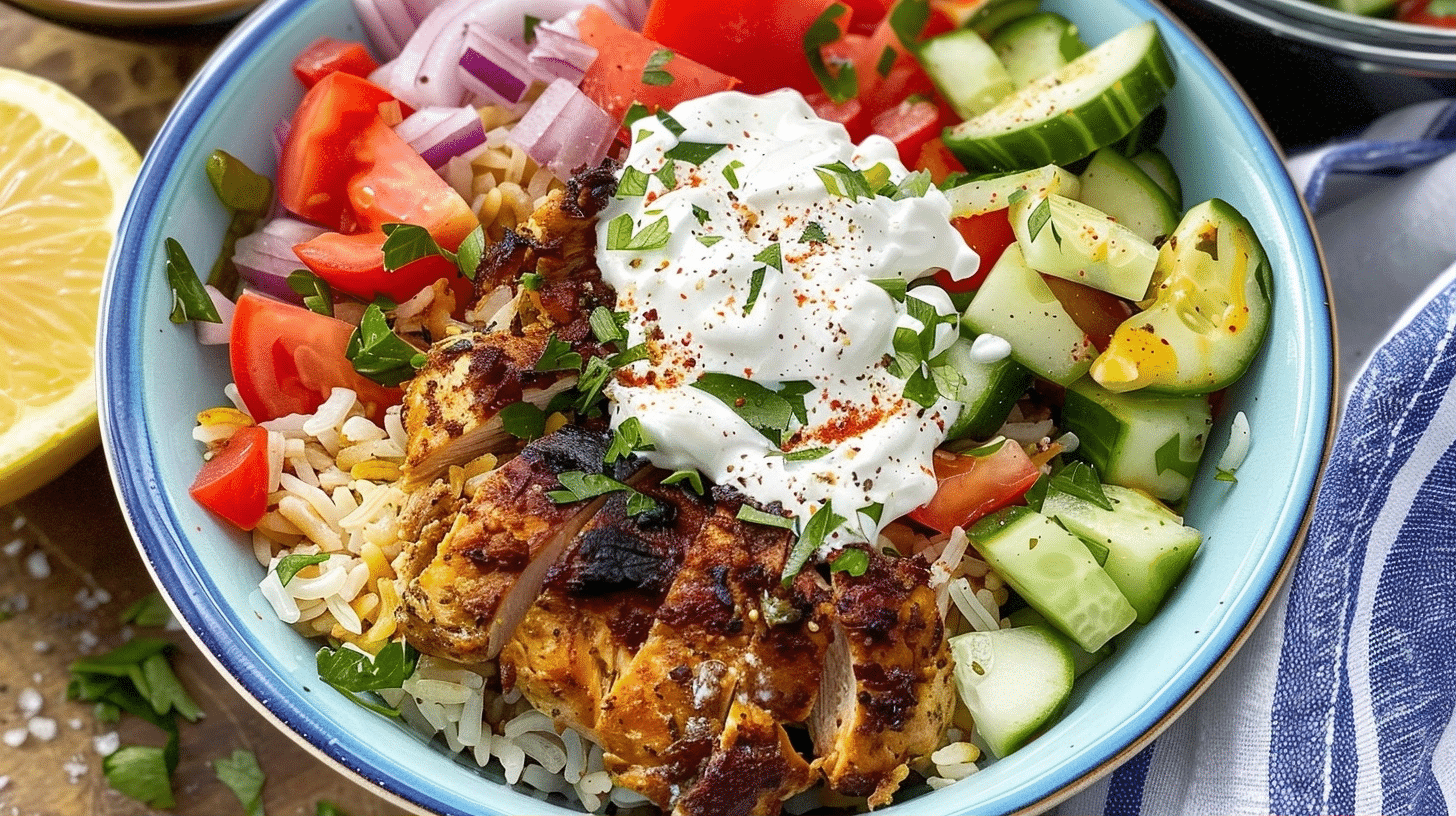 Greek Chicken Rice Bowl: A Flavorful Mediterranean Delight