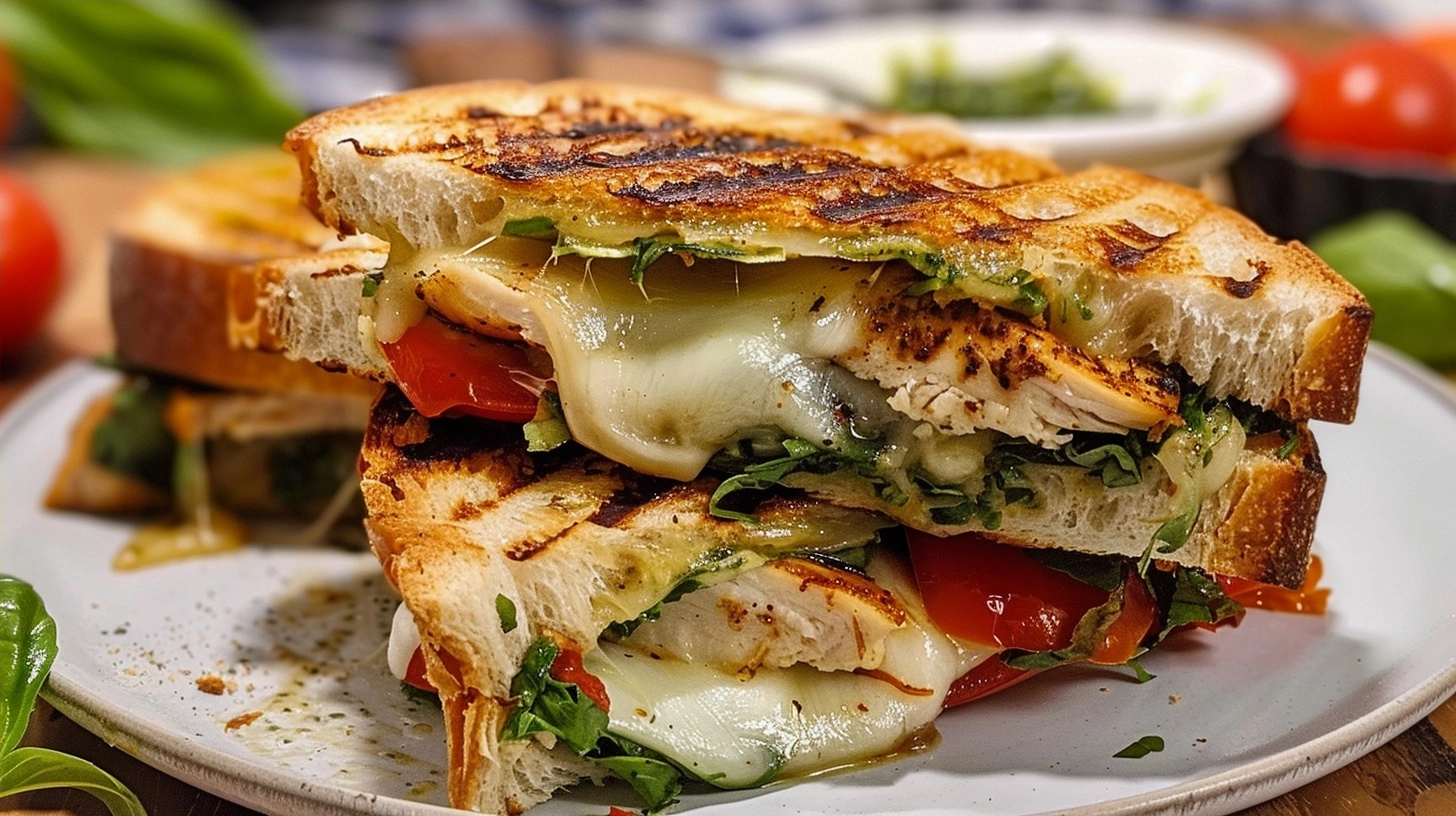 Chicken Panini with Pesto Delight 2 Chicken Panini with Pesto Delight