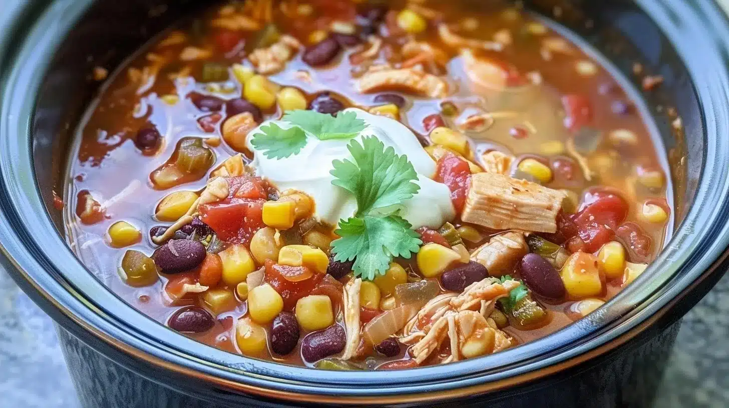 Slow Cooker Chicken Taco Soup