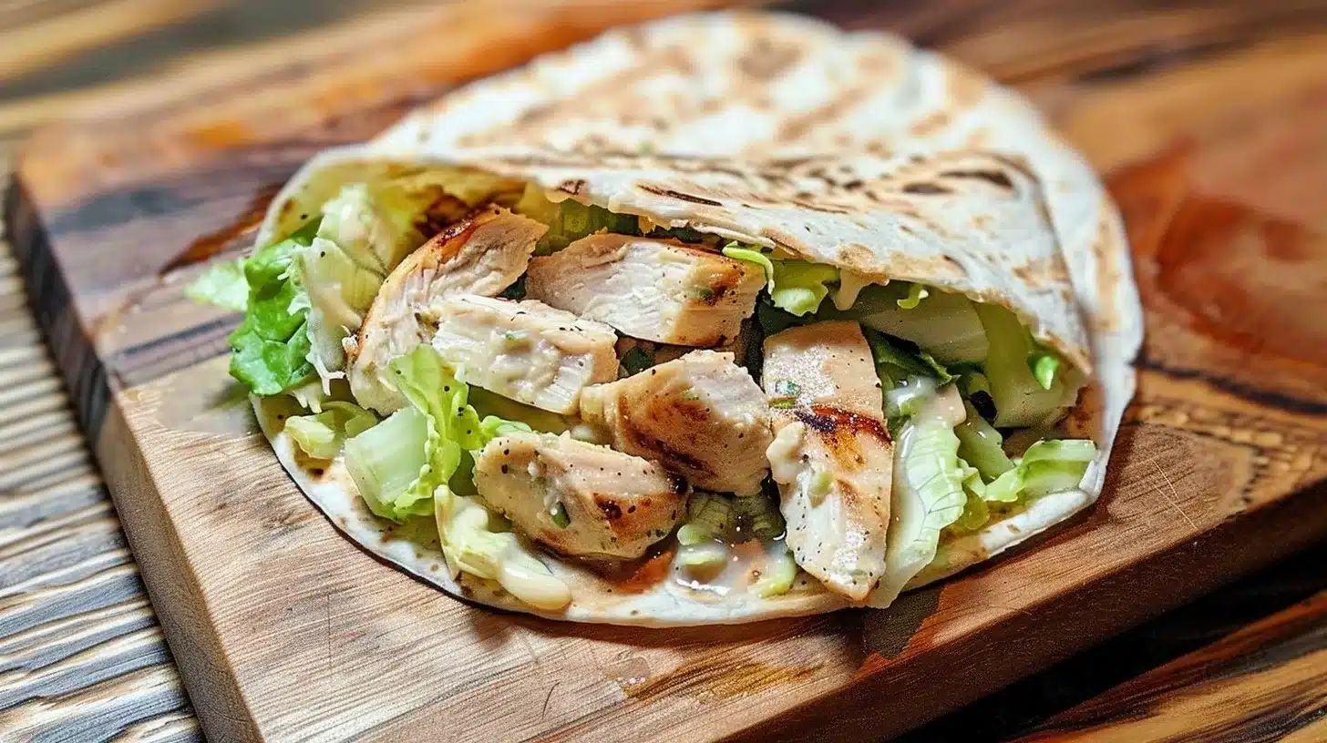 Grilled Chicken Caesar Salad Wrap