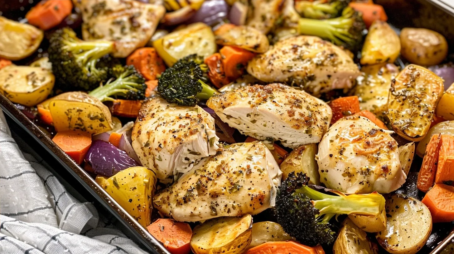 Baked Ranch Chicken with Vegetables For A Quick Dinner