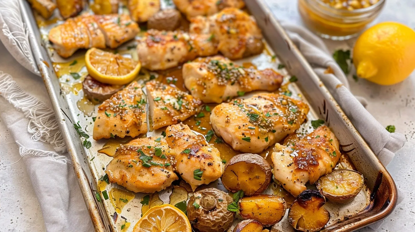 Honey Mustard Chicken Sheet Pan Dinner