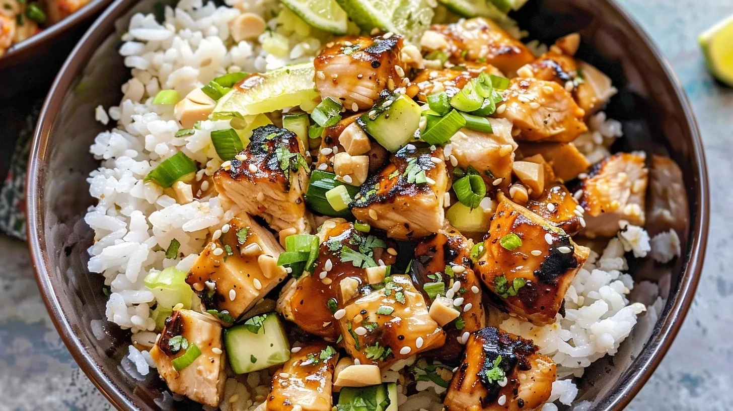 Honey Chipotle Chicken Rice Bowls for Dinner