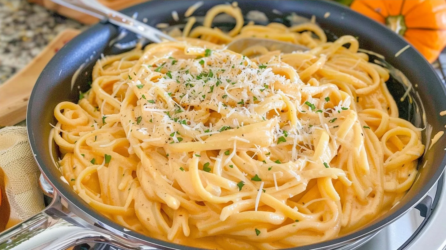 Creamy Pumpkin Alfredo Pasta Recipe
