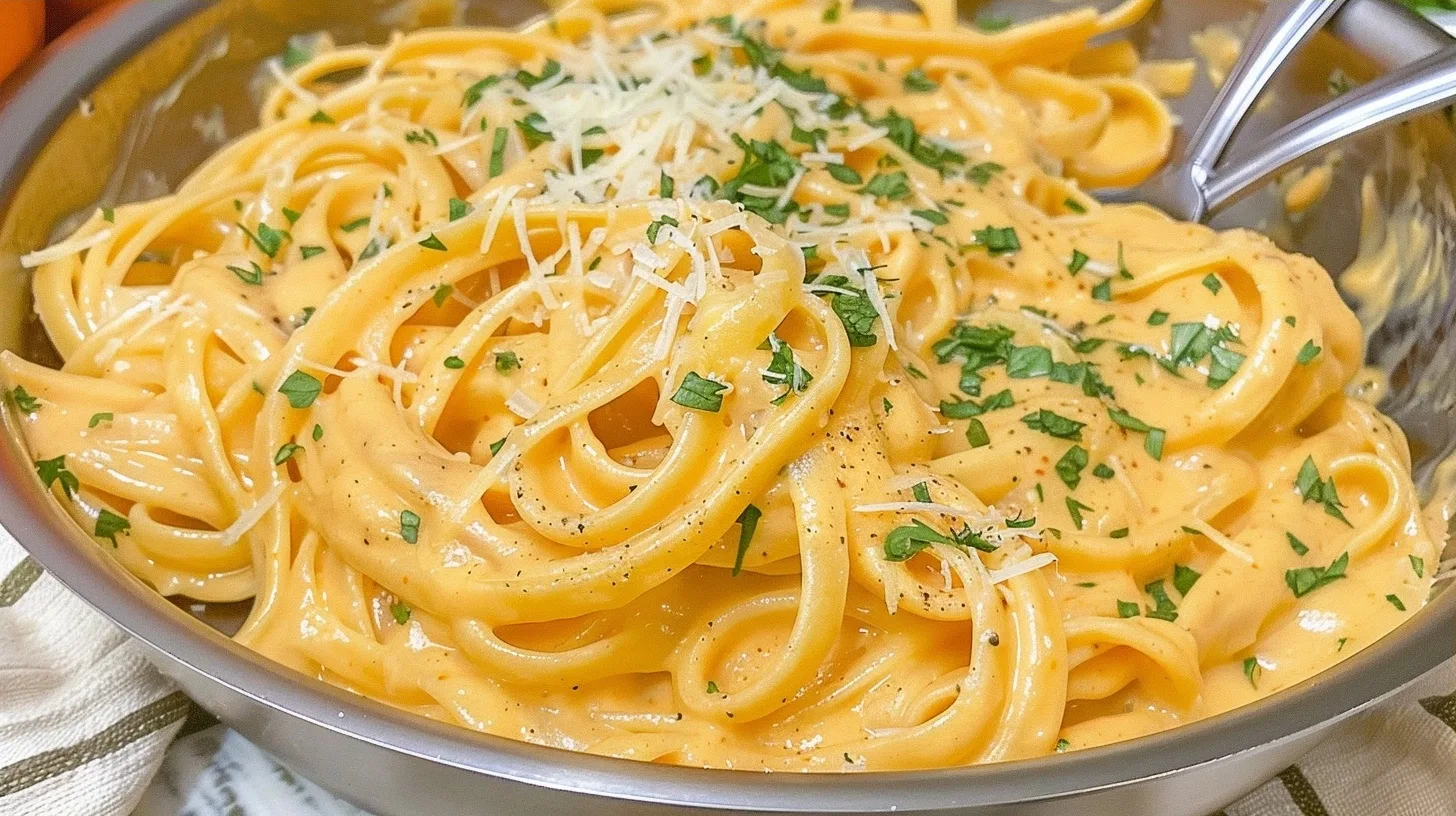 Creamy Pumpkin Alfredo Pasta Recipe