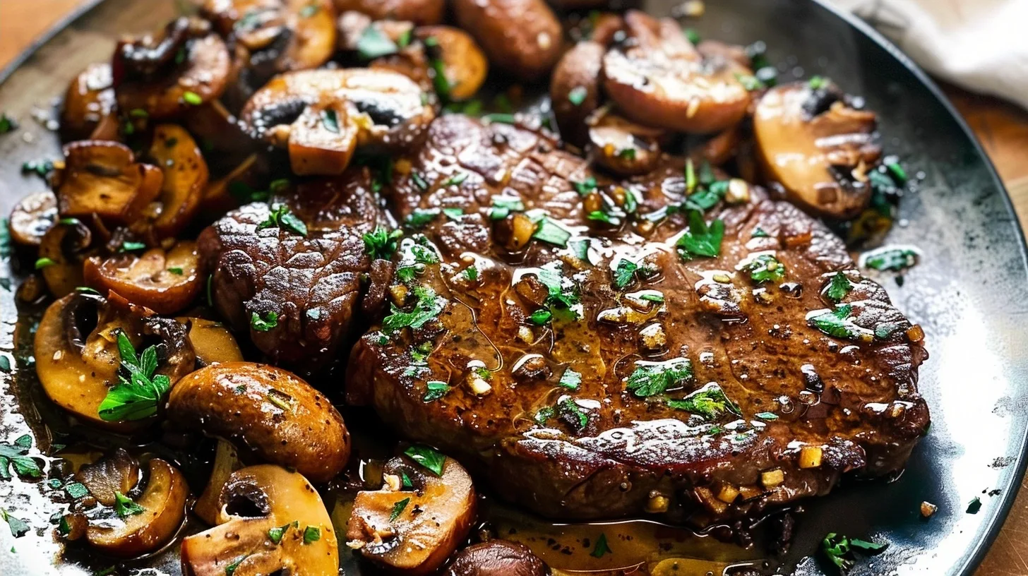Garlic Butter Steak and Mushrooms Recipe