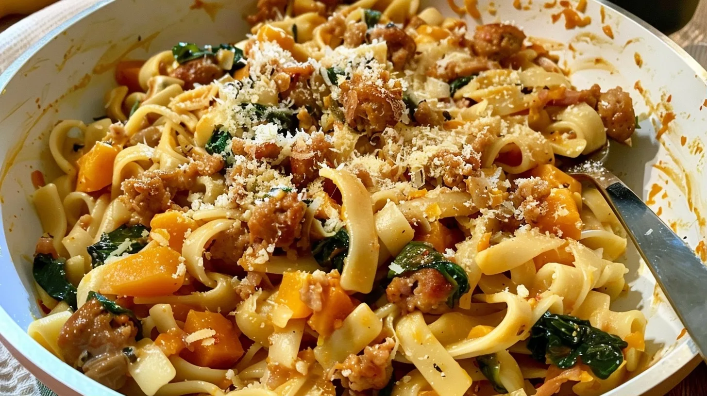 Butternut Squash Sausage Pasta (Chicken or Turkey Sausage)