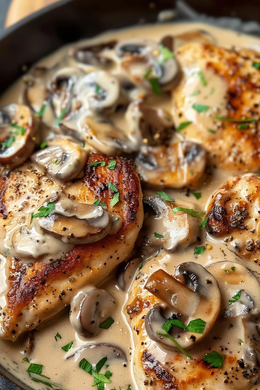 Creamy Mushroom Chicken Dinner Recipe 1 image 1786051753305