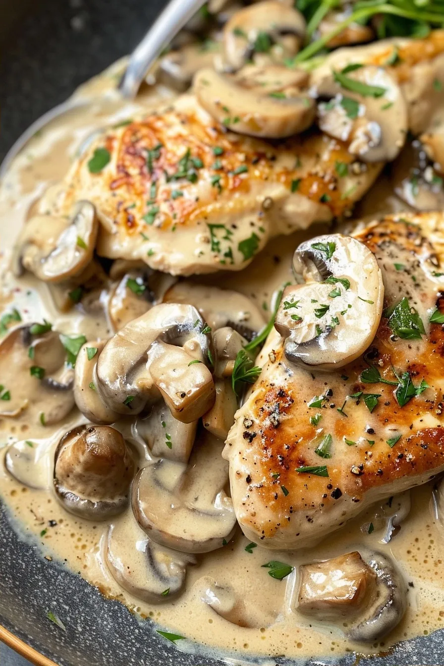 Creamy Mushroom Chicken Dinner Recipe 2 image 1786051754939