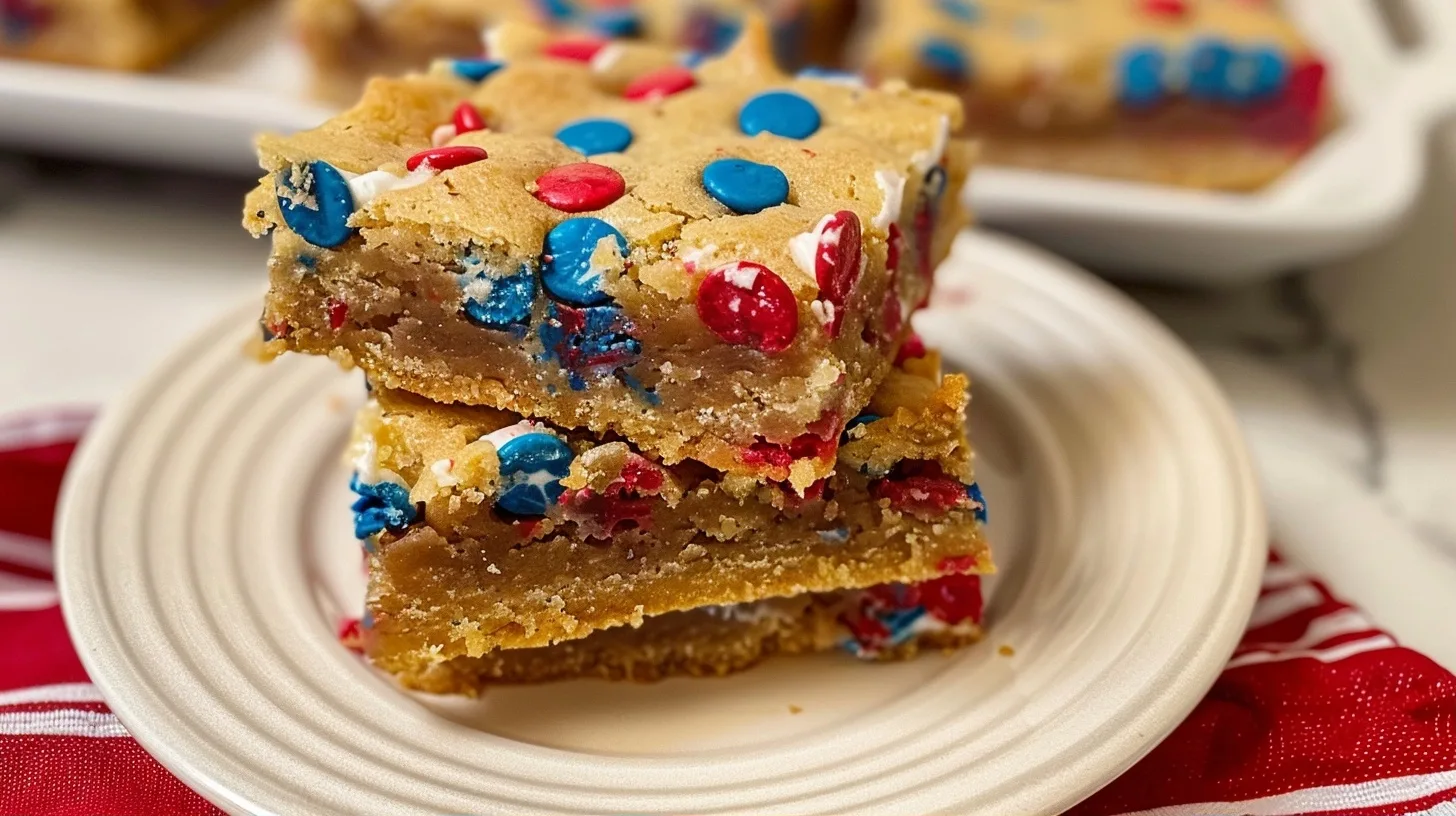 Red White and Blue Cookie Bars for Every Holiday