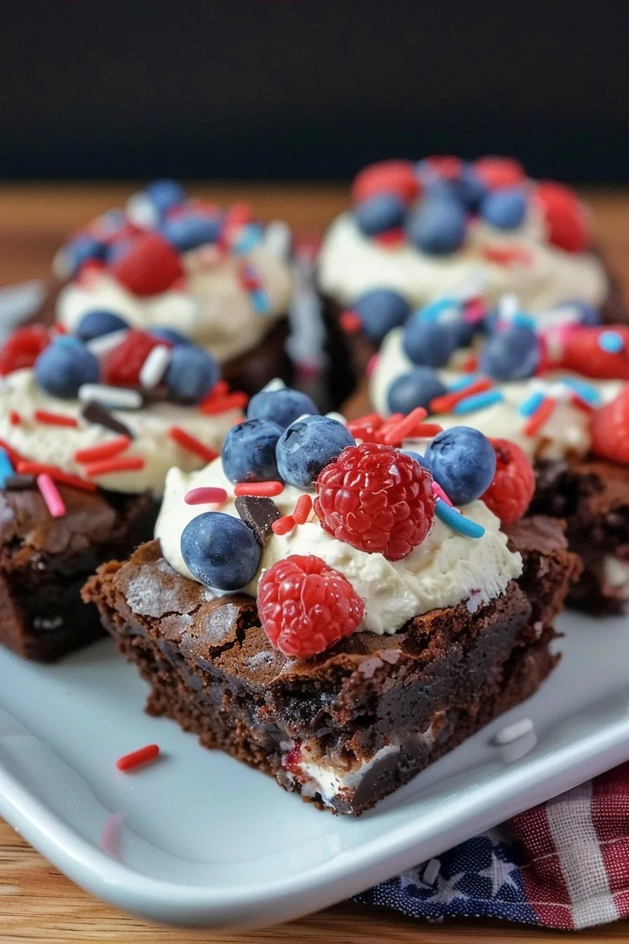 Patriotic Cheesecake Brownies for Summer Celebrations 1 image 1786278842948