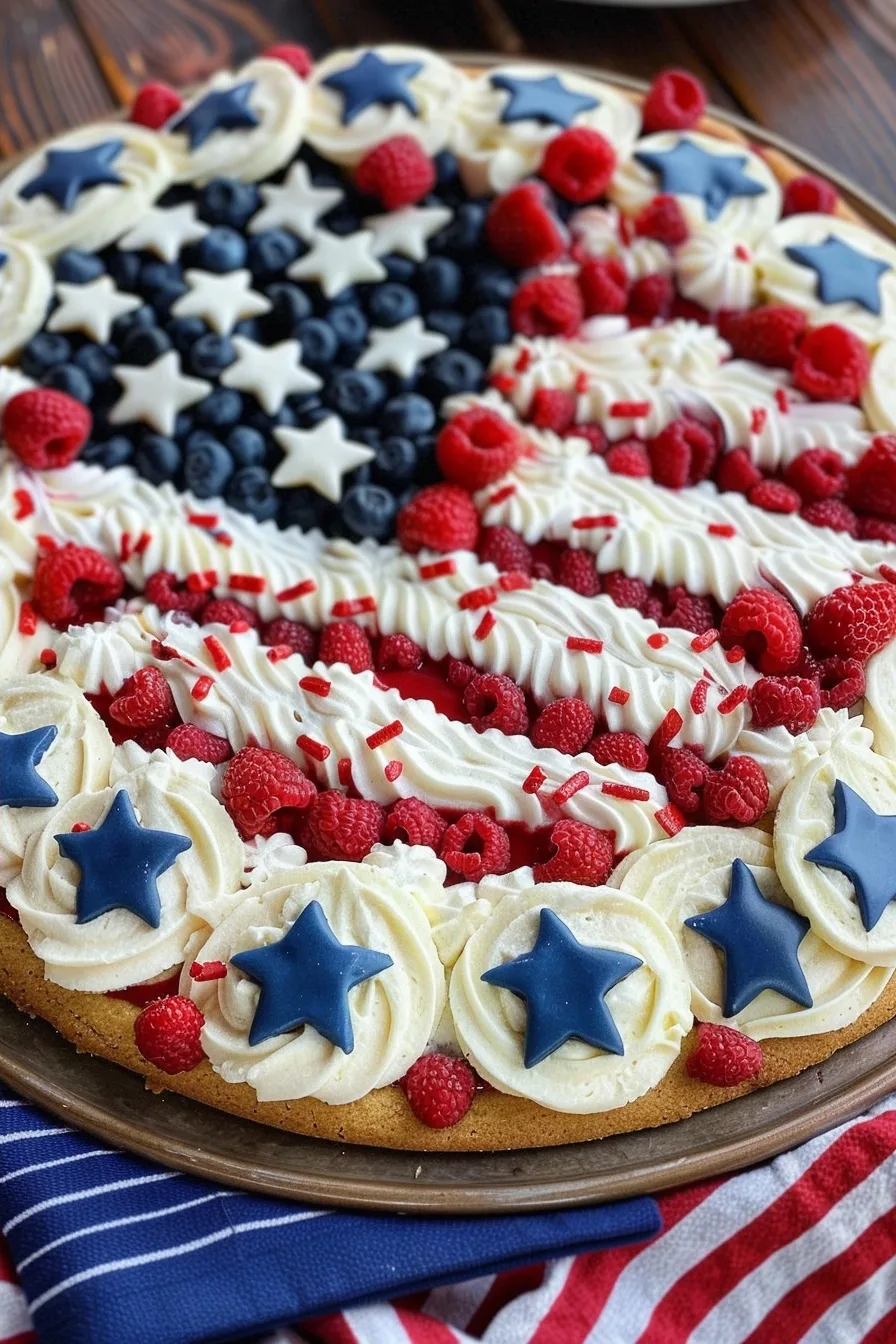 Patriotic Sugar Cookie Pizza For Summer Celebrations 1 image 1786279589540