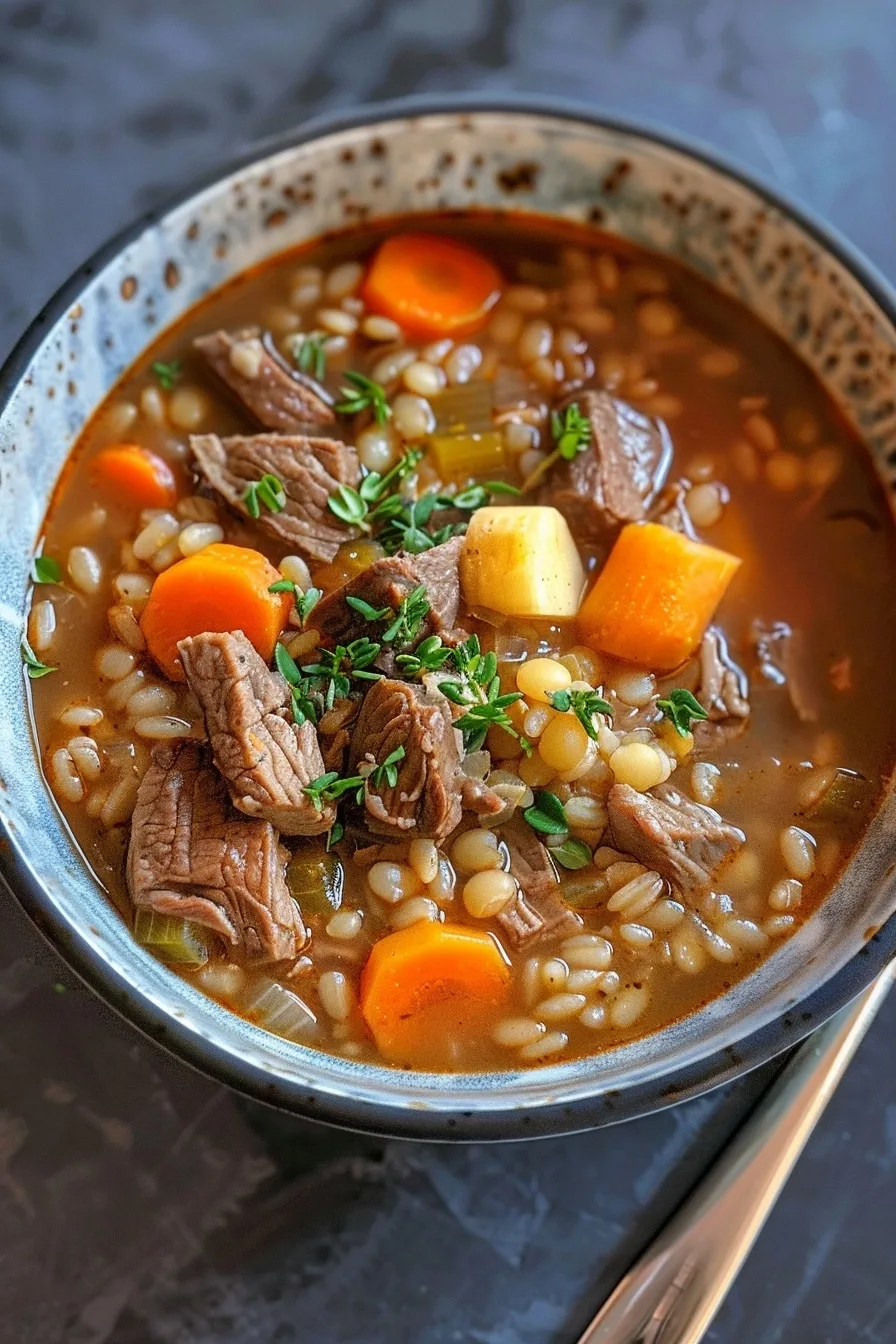 Beef Barley Soup: A Robust Hearty Home-Cooked Recipe 1 image 1786571528601
