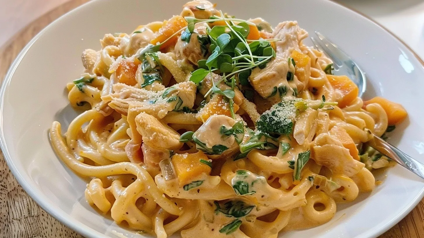 Creamy Pumpkin Chicken Pasta Recipe